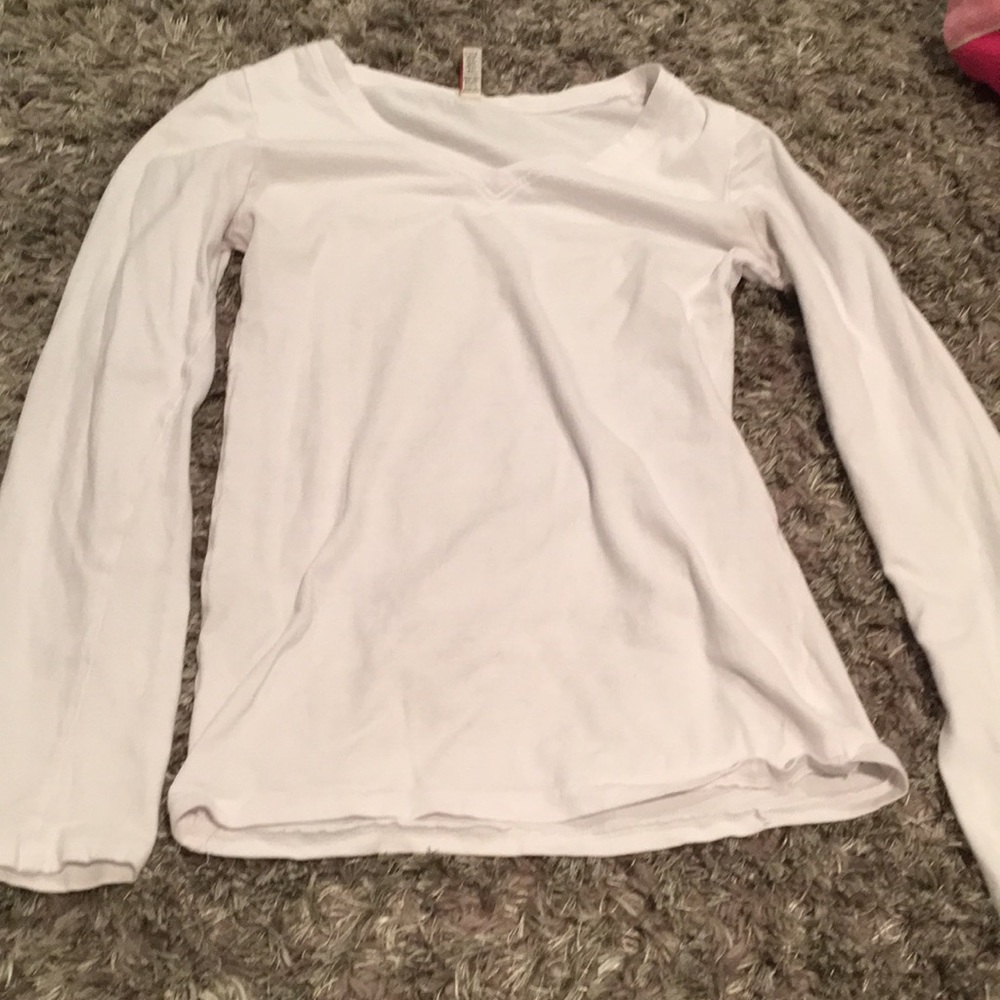 Plain white long sleeve shirt
